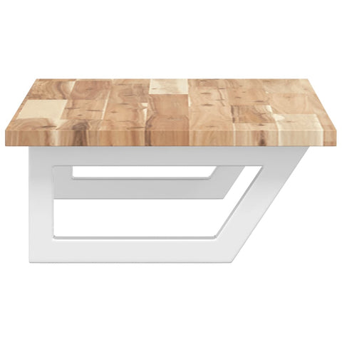 vidaXL Basin Shelf Wall Mounted Steel and Solid Wood Acacia