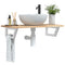 vidaXL Basin Shelf Wall Mounted Steel and Solid Wood Acacia