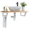 vidaXL Basin Shelf Wall Mounted Steel and Solid Wood Acacia