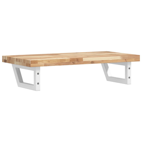 vidaXL Basin Shelf Wall Mounted Steel and Solid Wood Acacia