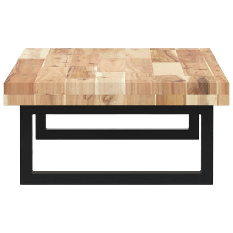 vidaXL Basin Shelf Wall Mounted Steel and Solid Wood Acacia