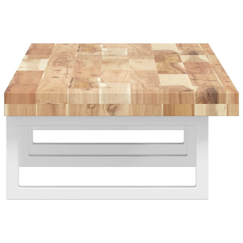 vidaXL Basin Shelf Wall Mounted Steel and Solid Wood Acacia