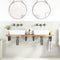 vidaXL Basin Shelf Wall Mounted Steel and Solid Wood Acacia