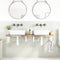 vidaXL Basin Shelf Wall Mounted Steel and Solid Wood Acacia