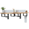 vidaXL Basin Shelf Wall Mounted Steel and Solid Wood Acacia