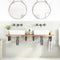 vidaXL Basin Shelf Wall Mounted Steel and Solid Wood Acacia
