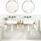 vidaXL Basin Shelf Wall Mounted Steel and Solid Wood Acacia
