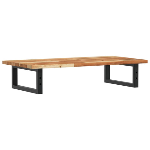 vidaXL Basin Shelf Wall Mounted Steel and Solid Wood Acacia
