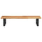 vidaXL Basin Shelf Wall Mounted Steel and Solid Wood Acacia