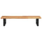 vidaXL Basin Shelf Wall Mounted Steel and Solid Wood Acacia