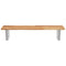 vidaXL Basin Shelf Wall Mounted Steel and Solid Wood Acacia