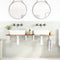 vidaXL Basin Shelf Wall Mounted Steel and Solid Wood Acacia