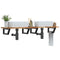 vidaXL Basin Shelf Wall Mounted Steel and Solid Wood Acacia