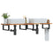 vidaXL Basin Shelf Wall Mounted Steel and Solid Wood Acacia