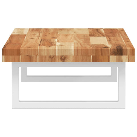 vidaXL Basin Shelf Wall Mounted Steel and Solid Wood Acacia