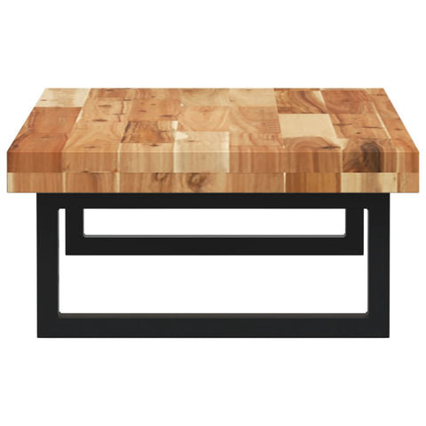 vidaXL Basin Shelf Wall Mounted Steel and Solid Wood Acacia