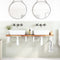 vidaXL Basin Shelf Wall Mounted Steel and Solid Wood Acacia