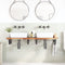 vidaXL Basin Shelf Wall Mounted Steel and Solid Wood Acacia