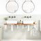 vidaXL Basin Shelf Wall Mounted Steel and Solid Wood Acacia