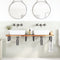 vidaXL Basin Shelf Wall Mounted Steel and Solid Wood Acacia