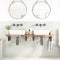 vidaXL Basin Shelf Wall Mounted Steel and Solid Wood Acacia