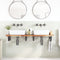 vidaXL Basin Shelf Wall Mounted Steel and Solid Wood Acacia