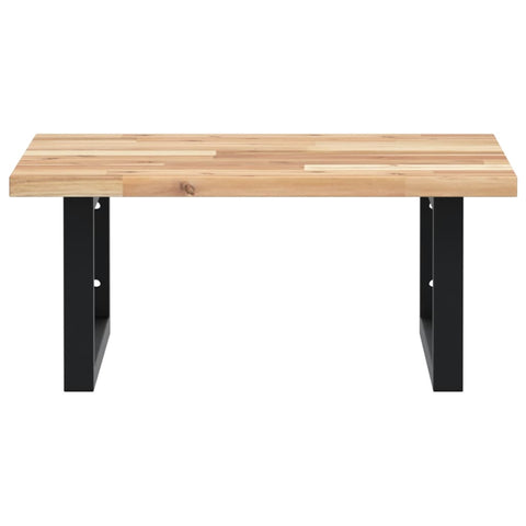 vidaXL Basin Shelf Wall Mounted Steel and Solid Wood Acacia