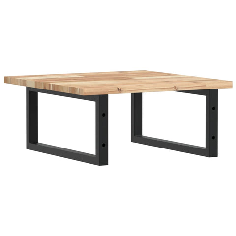 vidaXL Basin Shelf Wall Mounted Steel and Solid Wood Acacia