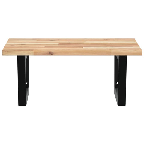 vidaXL Basin Shelf Wall Mounted Steel and Solid Wood Acacia