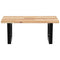 vidaXL Basin Shelf Wall Mounted Steel and Solid Wood Acacia
