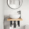 vidaXL Basin Shelf Wall Mounted Steel and Solid Wood Acacia