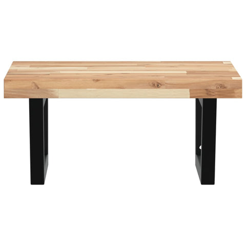 vidaXL Basin Shelf Wall Mounted Steel and Solid Wood Acacia