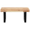 vidaXL Basin Shelf Wall Mounted Steel and Solid Wood Acacia