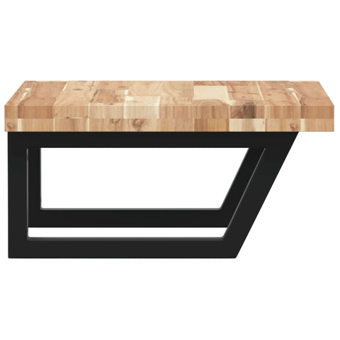 vidaXL Basin Shelf Wall Mounted Steel and Solid Wood Acacia