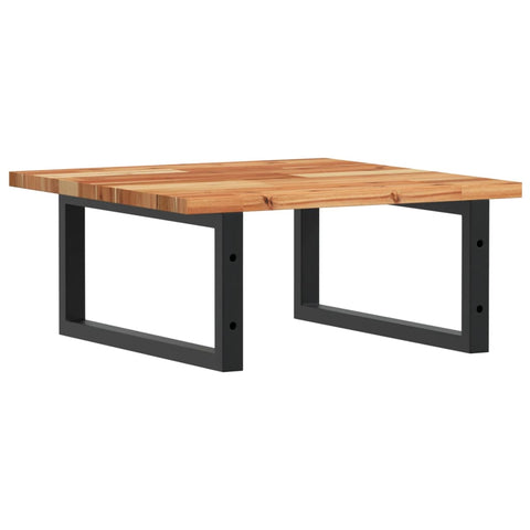 vidaXL Basin Shelf Wall Mounted Steel and Solid Wood Acacia