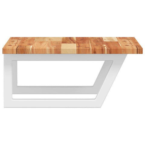 vidaXL Basin Shelf Wall Mounted Steel and Solid Wood Acacia
