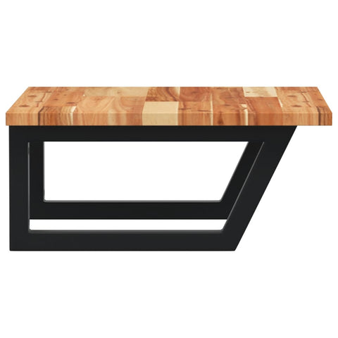 vidaXL Basin Shelf Wall Mounted Steel and Solid Wood Acacia