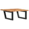 vidaXL Basin Shelf Wall Mounted Steel and Solid Wood Acacia