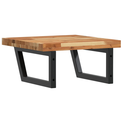 vidaXL Basin Shelf Wall Mounted Steel and Solid Wood Acacia