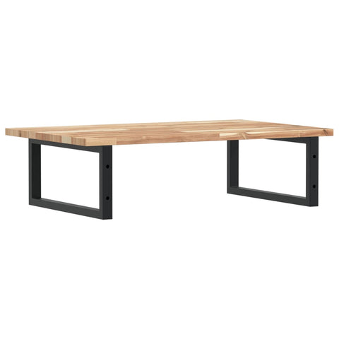 vidaXL Basin Shelf Wall Mounted Steel and Solid Wood Acacia