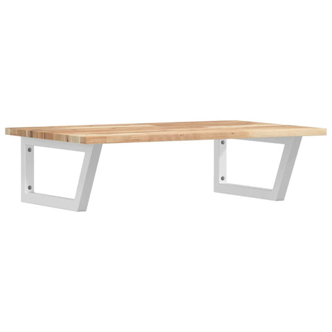 vidaXL Basin Shelf Wall Mounted Steel and Solid Wood Acacia