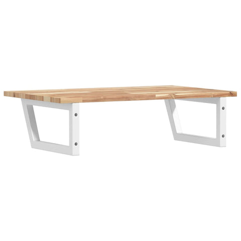 vidaXL Basin Shelf Wall Mounted Steel and Solid Wood Acacia