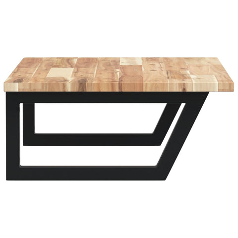 vidaXL Basin Shelf Wall Mounted Steel and Solid Wood Acacia