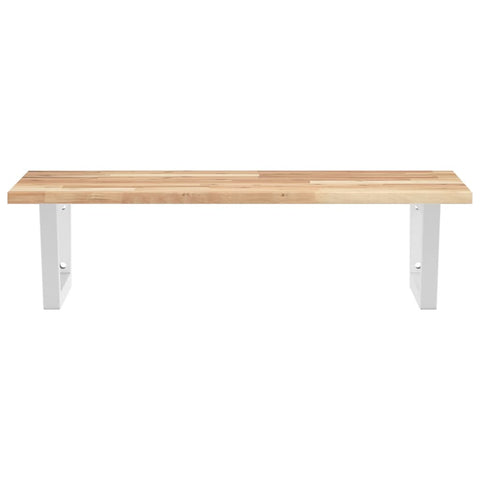 vidaXL Basin Shelf Wall Mounted Steel and Solid Wood Acacia