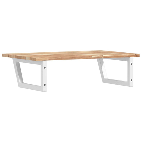 vidaXL Basin Shelf Wall Mounted Steel and Solid Wood Acacia