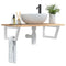 vidaXL Basin Shelf Wall Mounted Steel and Solid Wood Acacia