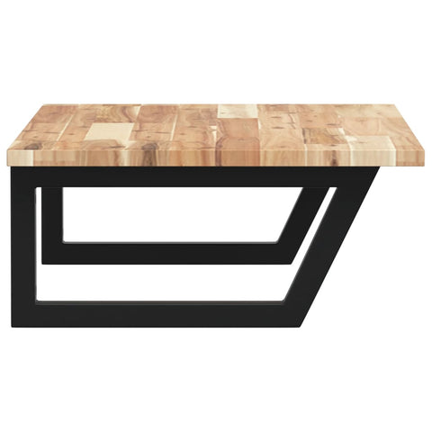 vidaXL Basin Shelf Wall Mounted Steel and Solid Wood Acacia