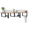 vidaXL Basin Shelf Wall Mounted Steel and Solid Wood Acacia