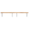 vidaXL Basin Shelf Wall Mounted Steel and Solid Wood Acacia