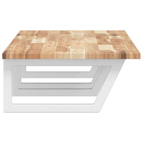 vidaXL Basin Shelf Wall Mounted Steel and Solid Wood Acacia